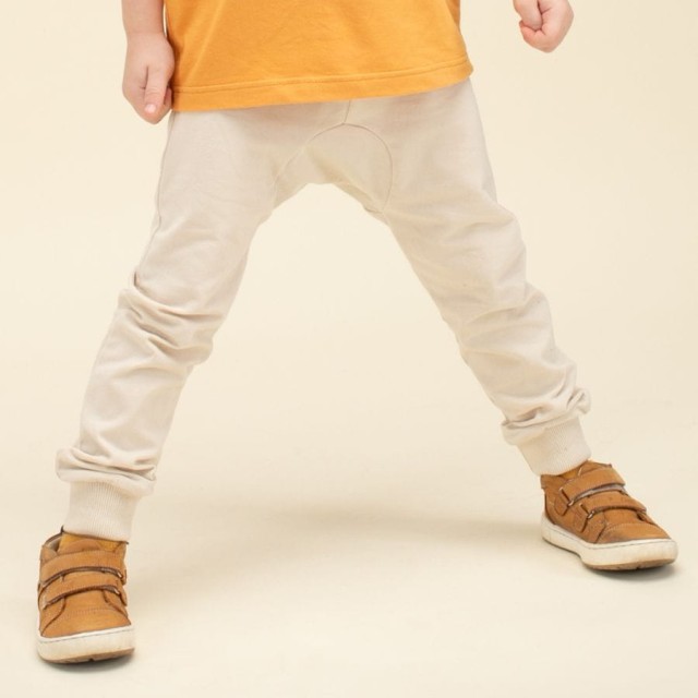 Spodnie dresowe, legginsy dla dzieci i niemowląt beżowe - Safari Pinokio