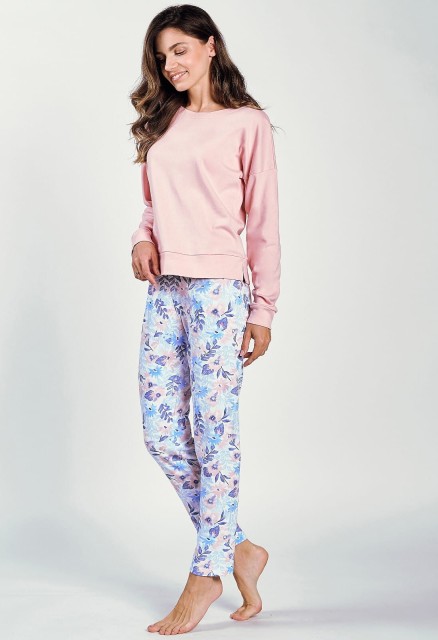 Bawełniana piżama damska z długim rękawem Sylvie | Taro 3239