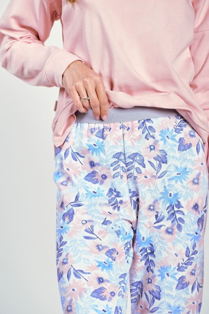 Bawełniana piżama damska z długim rękawem Sylvie | Taro 3239