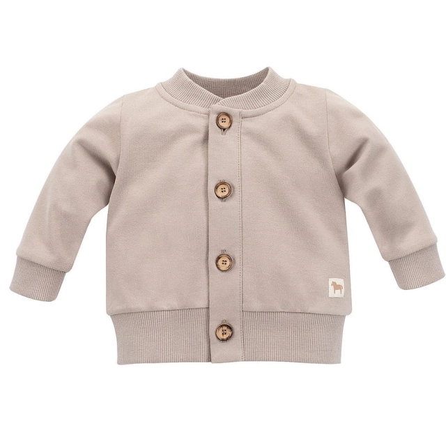Bluza niemowlęca rozpinana na guziczki beżowa - Wooden Pony | Pinokio