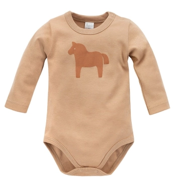 Body z długim rękawem brązowe z konikiem  Wooden Pony | Pinokio