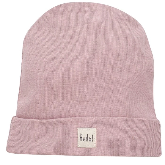 Czapka bawełniana dla niemowlaka Pink - Hello | Pinokio