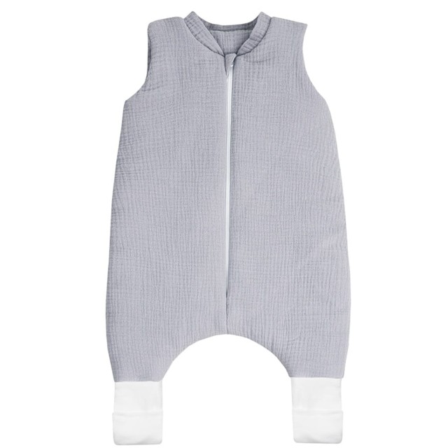 Całoroczny śpiworek niemowlęcy muślinowy Double Gauze 2,5 TOG Szary | Dolce Sonno