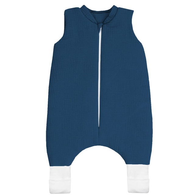 Całoroczny śpiworek niemowlęcy muślinowy Double Gauze 2,5 TOG Granat | Dolce Sonno
