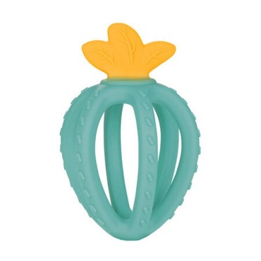 Silikonowy gryzak sensoryczny 3D - turkusowa truskawka | Canpol  80/400  