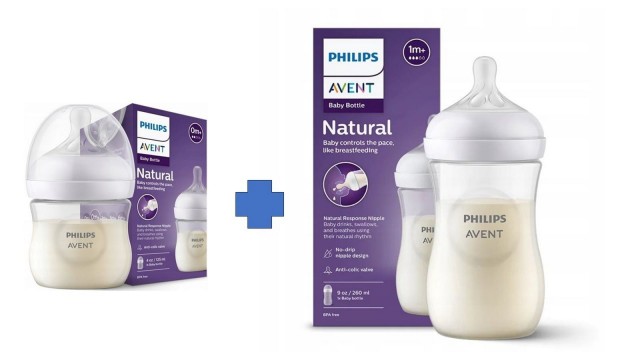 Zestaw 2szt butelek Responsywnych Natural 125ml i 260ml | Avent