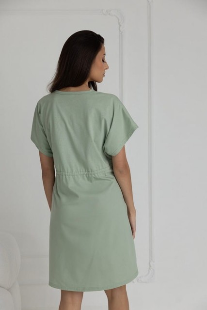 Koszula nocna ciążowa i do karmienia Rebeca / Szałwia - Dolce Sonno