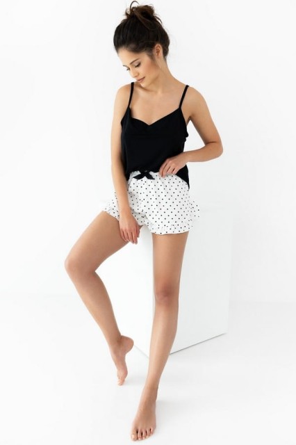 Dzianinowa piżama damska na ramiączkach Elif | Sensis