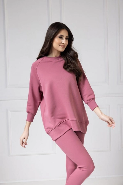 Bluza dresowa damska z rękawem 3/4 Simple / Malaga - Dolce Sonno