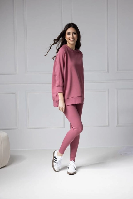 Bluza dresowa damska z rękawem 3/4 Simple / Malaga - Dolce Sonno