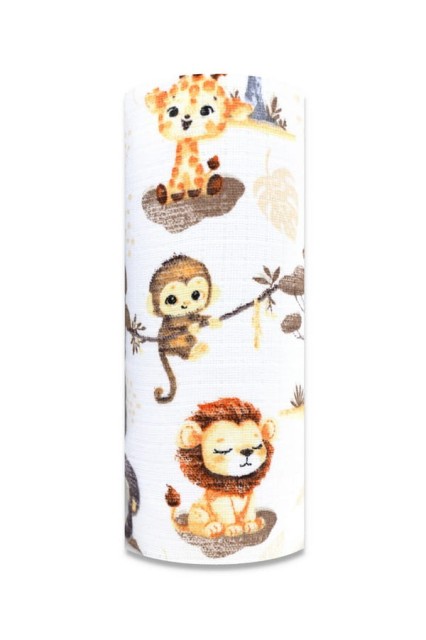 Pieluszka tetrowa 100% bawełna - Bajkowe Safari | Ega