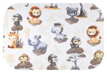 Pieluszka tetrowa 100% bawełna - Bajkowe Safari | Ega 