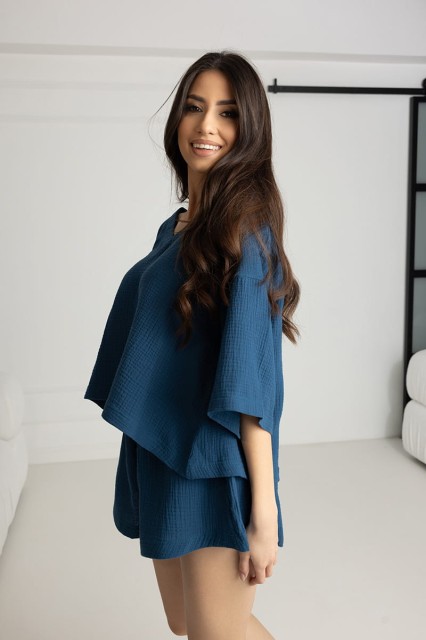 Piżama muślinowa damska Alice / Posejdon - Dolce Sonno