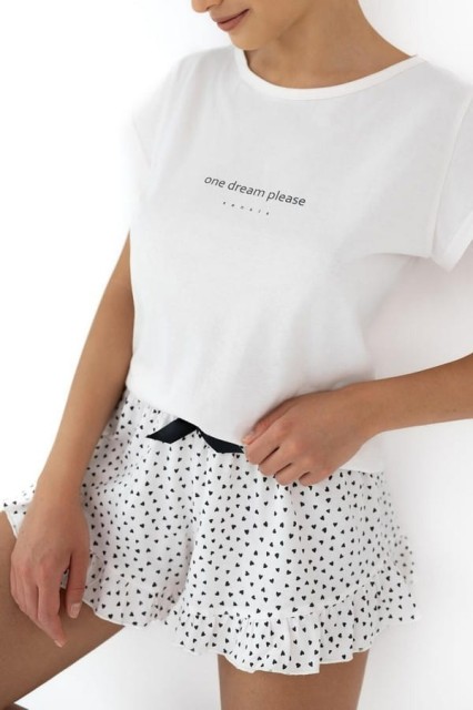 Aurora - Bawełniana piżama damska z krótkim rękawkiem | Sensis