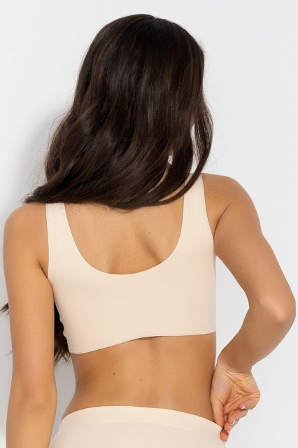 Biustonosz / top bezszwowy Feel Good Bra - Beżowy | Mitex