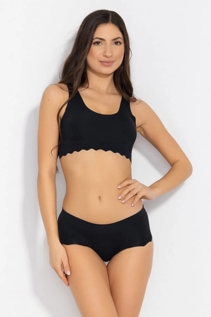 Figi damskie Feel Good Midi - Czarne | Mitex