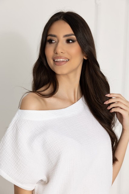 Muślinowa piżama damska Celia / Biel - Dolce Sonno