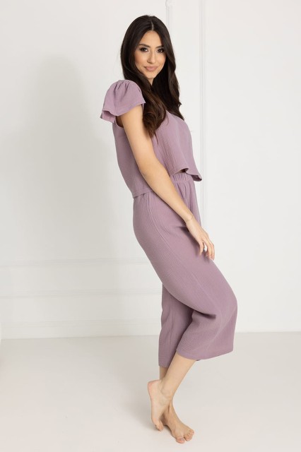 Piżama muślinowa Chiara/ Lawenda - Dolce Sonno