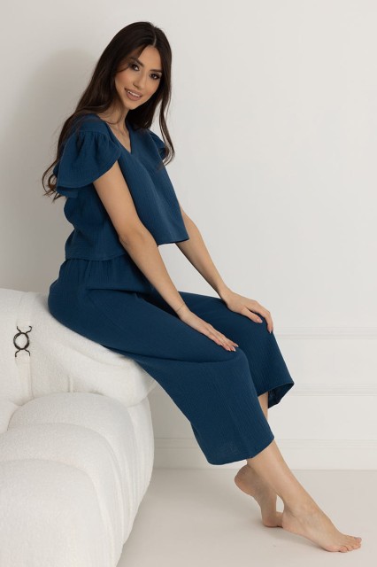 Piżama muślinowa Chiara/ Posejdon - Dolce Sonno