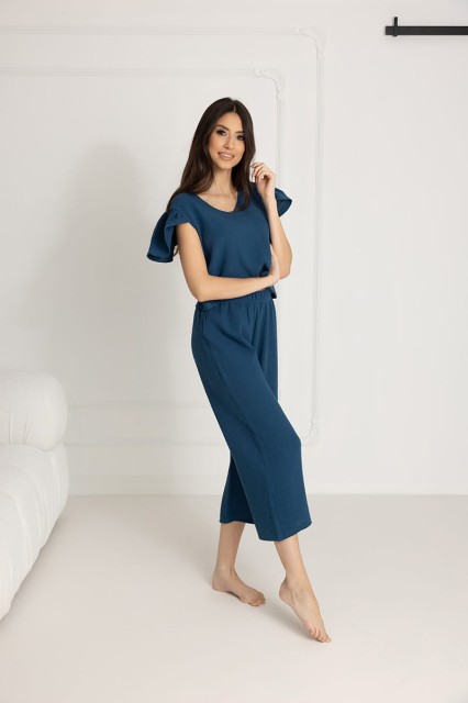 Piżama muślinowa Chiara/ Posejdon - Dolce Sonno