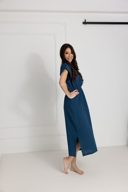 Długa koszula nocna muślinowa Izyda / Posejdon - Dolce Sonno