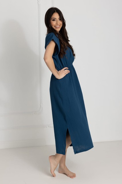 Długa koszula nocna muślinowa Izyda / Posejdon - Dolce Sonno