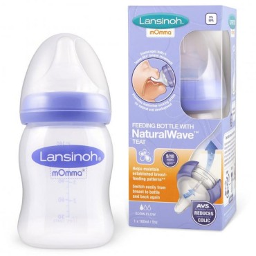 Lansinoh Butelka 160 ml ze smoczkiem NaturalWave