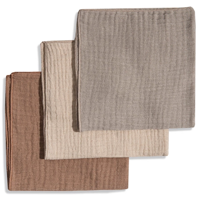 3Pack Chusteczki Muślinowe Pieluszki Ulewajki 30x30 cm - MIX07 | Dolce Sonno