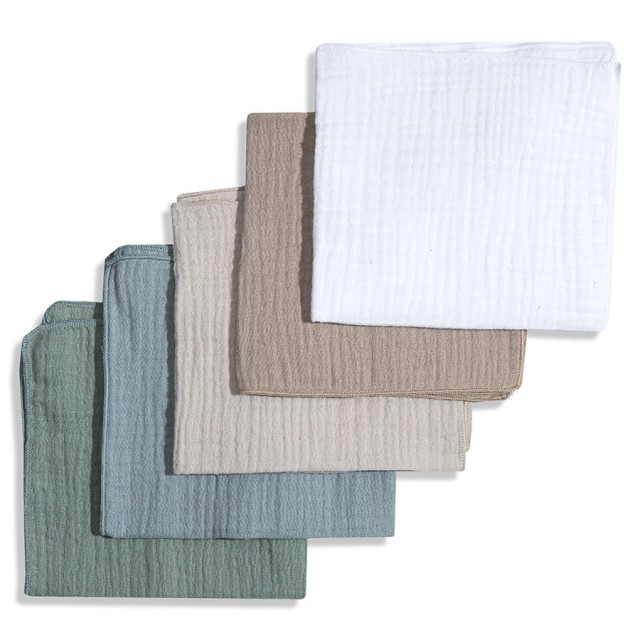 5Pack Chusteczki Muślinowe Pieluszki Ulewajki 30x30 cm - MIX10 | Dolce Sonno