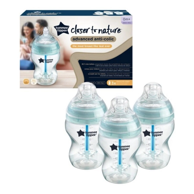 Butelka do karmienia Closer to Nature anti-colic 3x260ml | Tommee Tippee