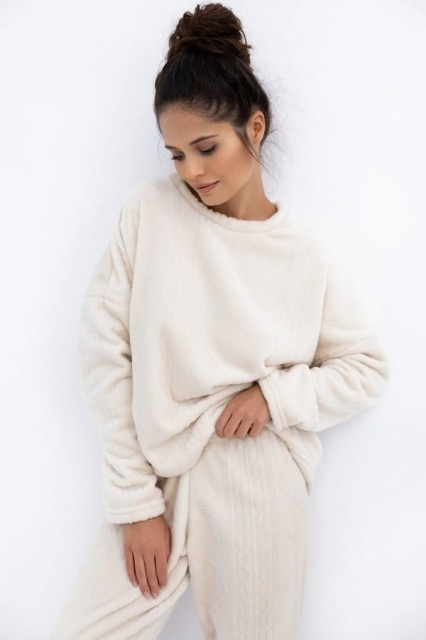 Piżama damska Bridgate Homewear ecru | Sensis