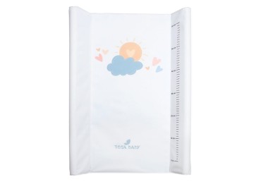 Przewijak twardy krótki 70x50 cm Meteo - Biały Słonko TEGA   