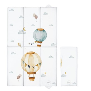 Składana mata turystyczna do przewijania duża 50x80 cm Basic Balloons CEBA BABY  