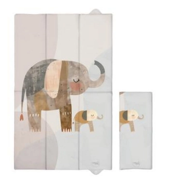 Składana mata turystyczna do przewijania duża 50x80 cm Basic Elephant Family CEBA BABY  
