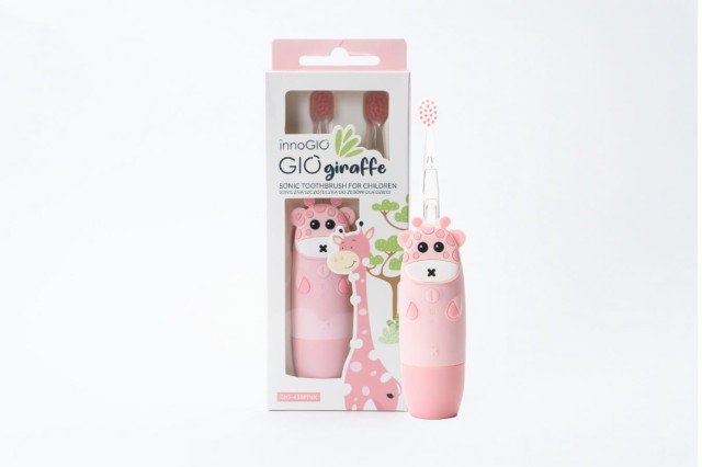 Szczoteczka do zębów dla dzieci Soniczna Pink GIOgiraffe - INNOGIO