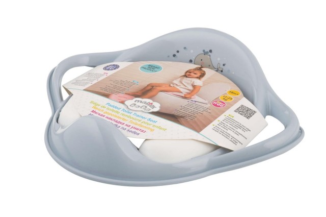 Nakładka na sedes miękka dla dzieci Wieloryb / satynowy błękit - Maltex