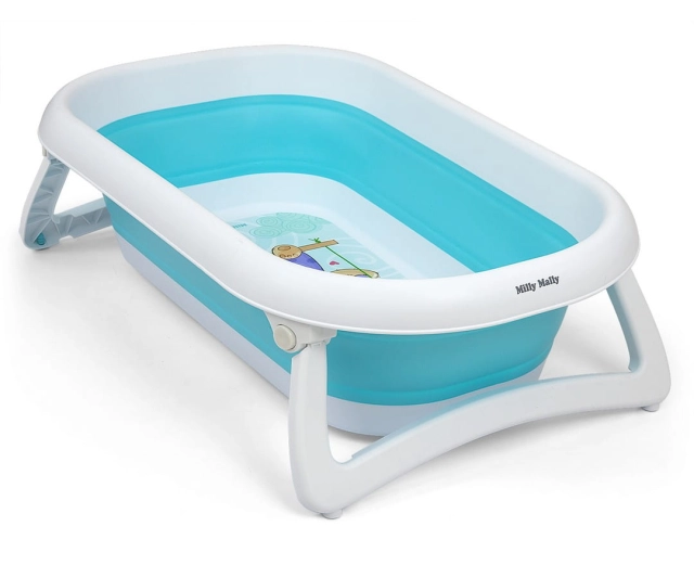 Wanienka składana dla niemowląt Aqua Blue Milly Mally