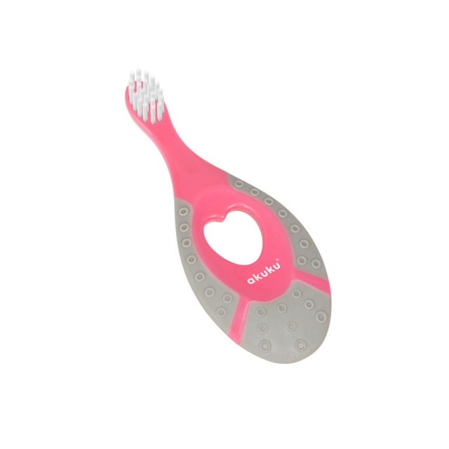 Szczoteczka do zębów/gryzak różowa 0-2 lata A0677 od Akuku