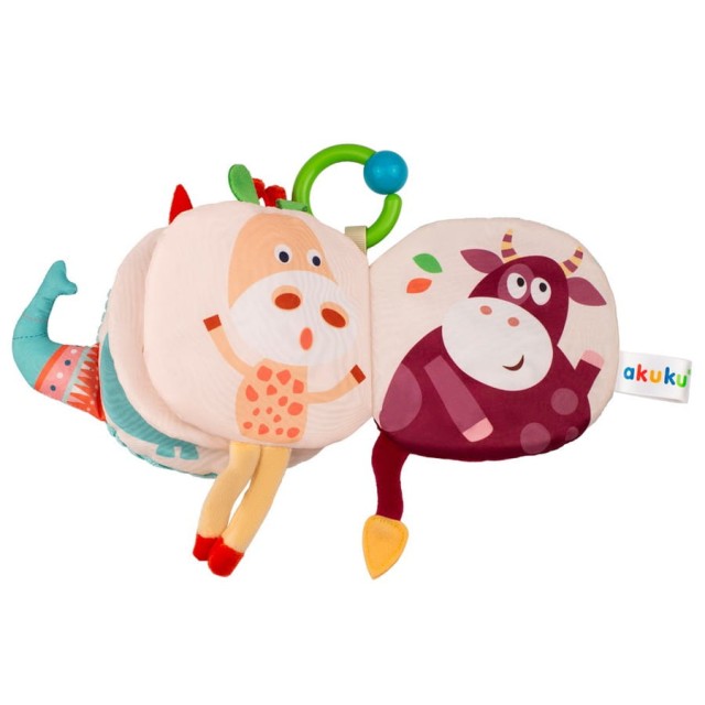 Książeczka sensoryczna dla niemowląt Słonik Akuku A0672