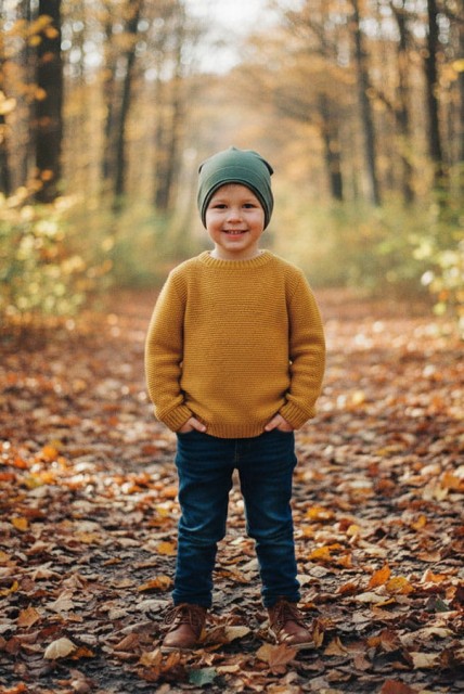 Czapka z dresówki dla niemowląt i dzieci Miki/ Khaki - Dolce Sonno