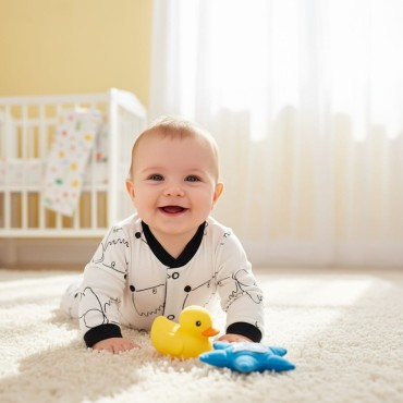 Pajac niemowlęcy Czarne Pieski - Dolce Sonno