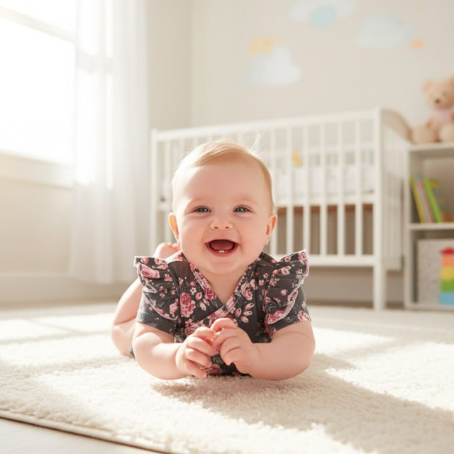 Body kopertowe niemowlęce z krótkim rękawem Kwiaty Grafit - Dolce Sonno