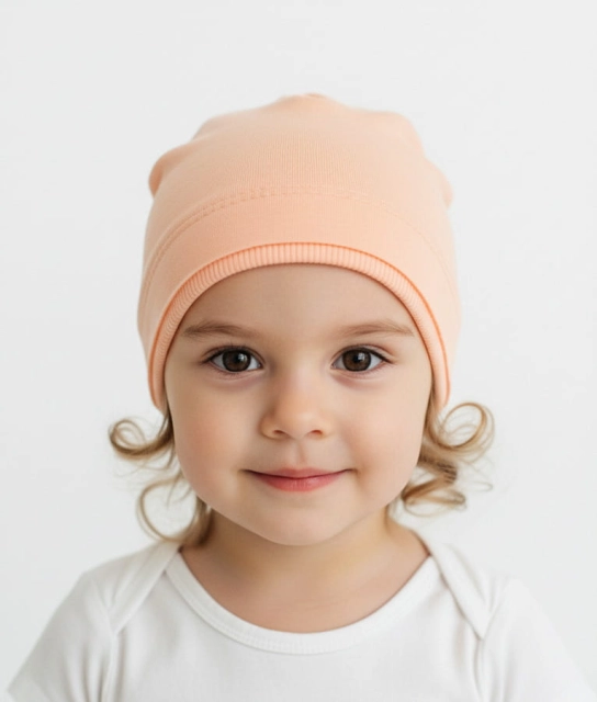Czapka z dresówki dla niemowląt i dzieci Miki Orange - Dolce Sonno