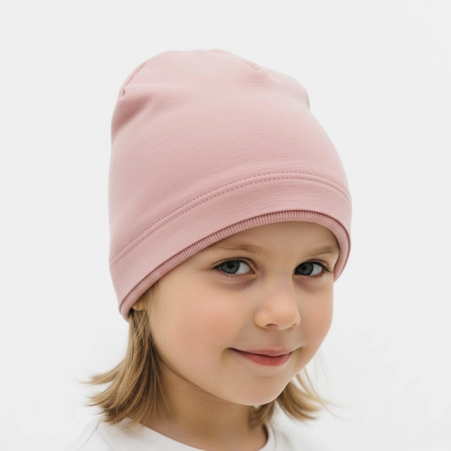 Czapka z dresówki dla niemowląt i dzieci Miki Blush - Dolce Sonno