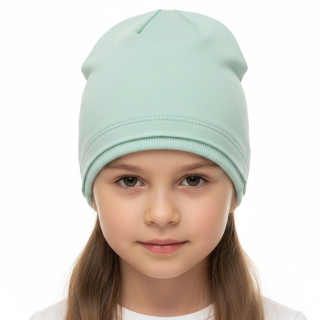 Czapka z dresówki dla niemowląt i dzieci Miki Aqua - Dolce Sonno