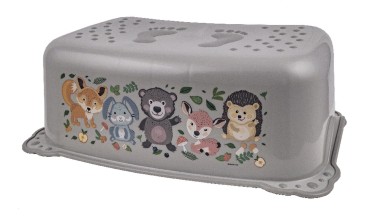 Podnóżek dla dzieci Leśna Ferajna szary Misiu od Maltex