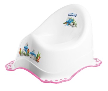 Nocnik dla dzieci 2K Smerfy biały z różowym od Maltex 