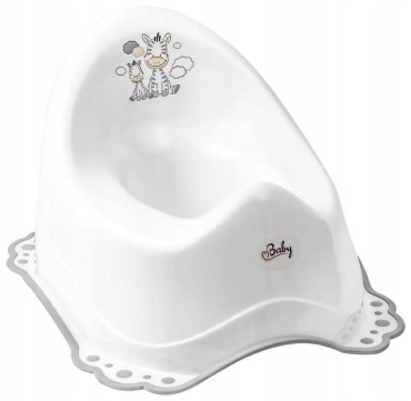 Nocnik z pozytywką dla dzieci 2K Zebra biały od Maltex   