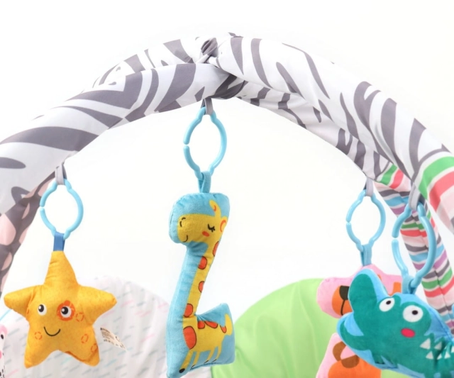 Mata edukacyjna dla niemowląt 2 w1 Kwiat Zoo od Milly Mally