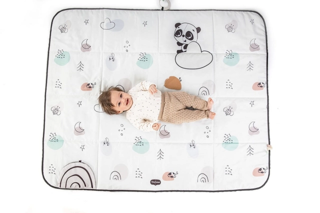 Tiny Love mata edukacyjna podróżna XL Decor czarno-biała